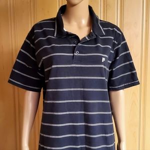 Navy Stripe Fusion Polo Shirt
